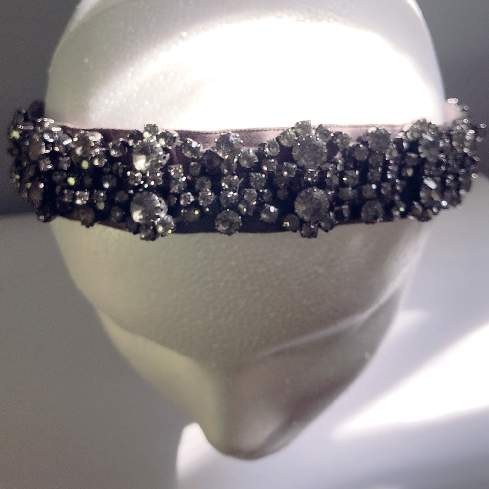 Jennifer Behr Satin and Swarovski Crystal Headband
